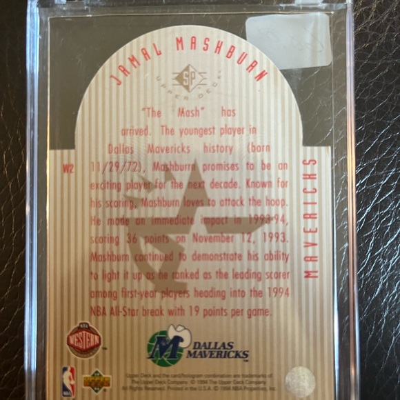 1994 Jamal Mashburn Upper Deck Card - Picture 2 of 2